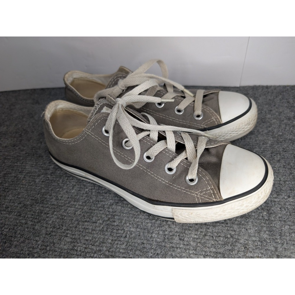 Converse All Star Gray Low Top Sneakers Mens Size 4 Womens Sz 6 Canvas